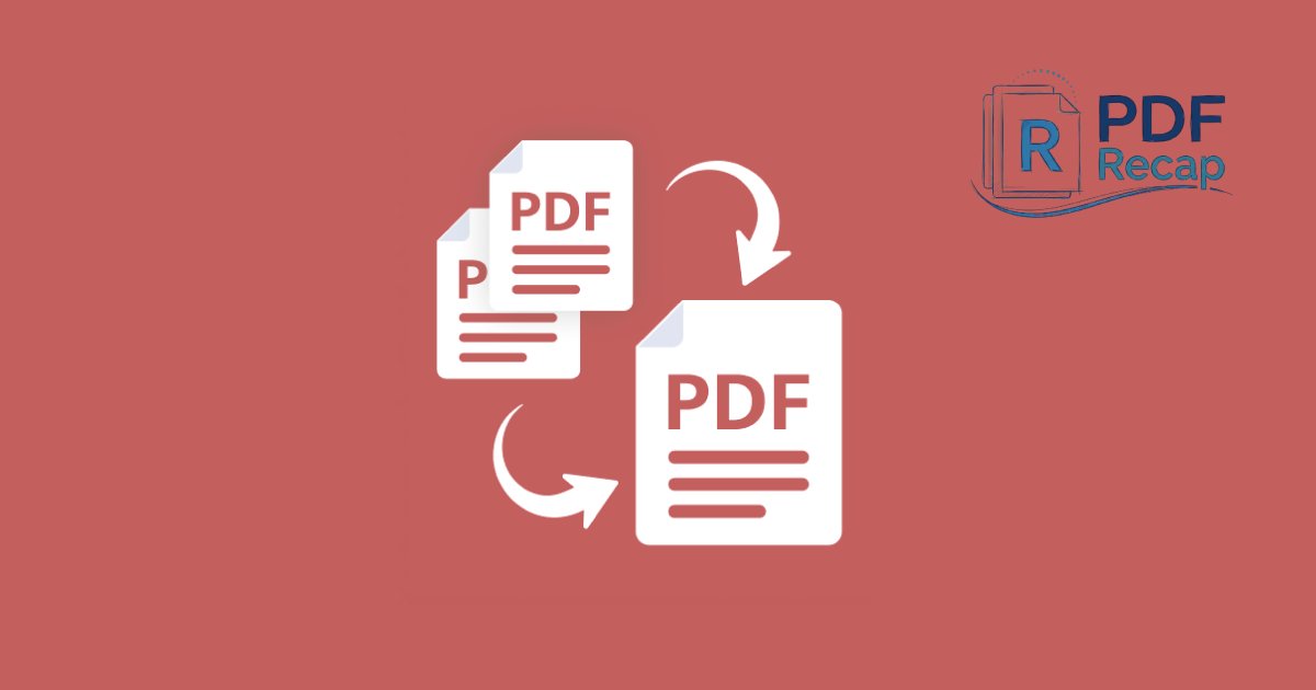 Illustration montrant le processus pour assembler plusieurs fichiers PDF en un seul document unique.